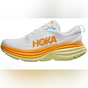 Hoka Bondi 8 Low-top Blanc De Blanc solar‎ flare running sneakers size 10D  new